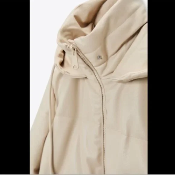 ZARA FAUX LEATHER PUFFER COAT NWT - Picture 9 of 10